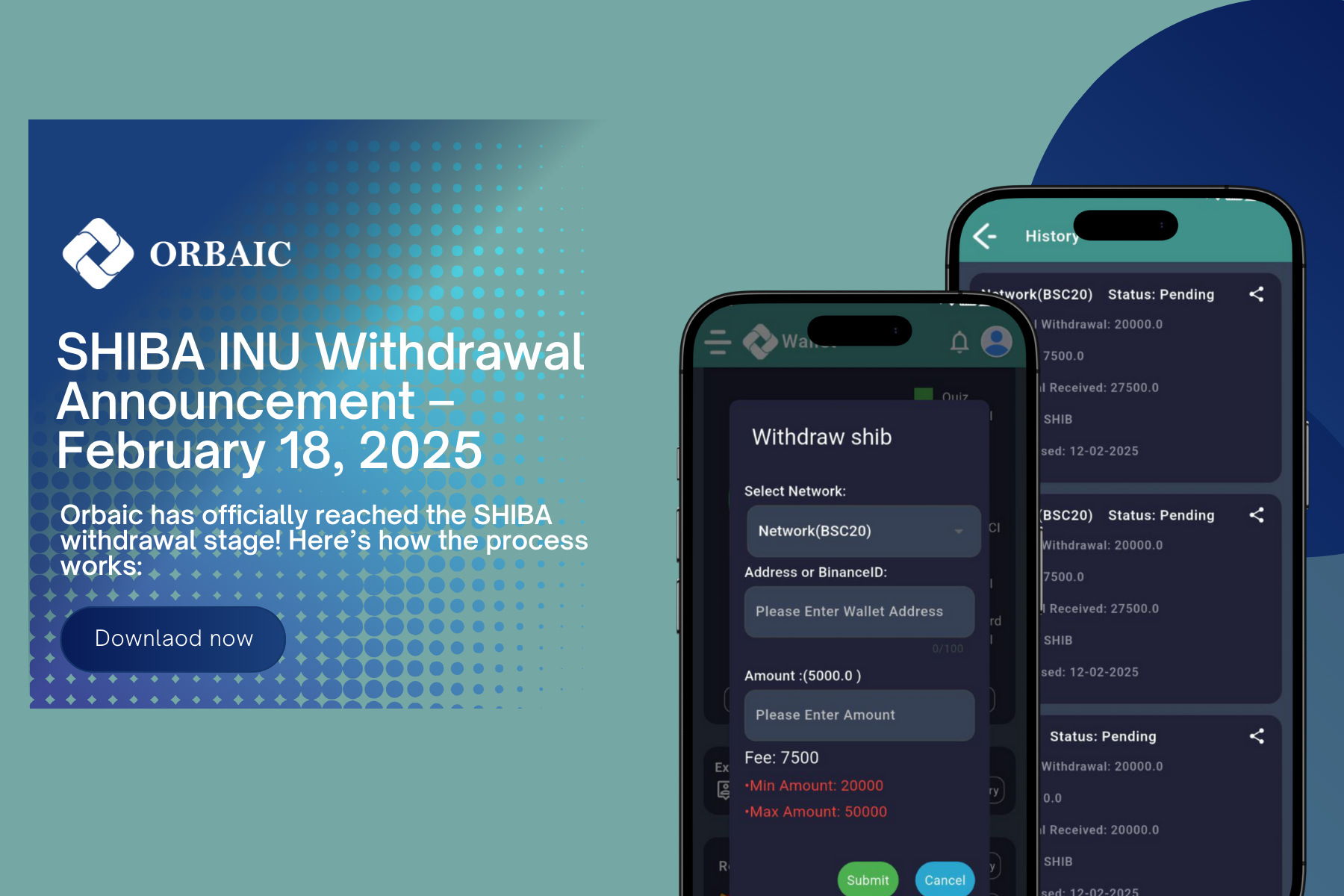 SHIBA INU Withdrawal Announcement – February 18, 2025